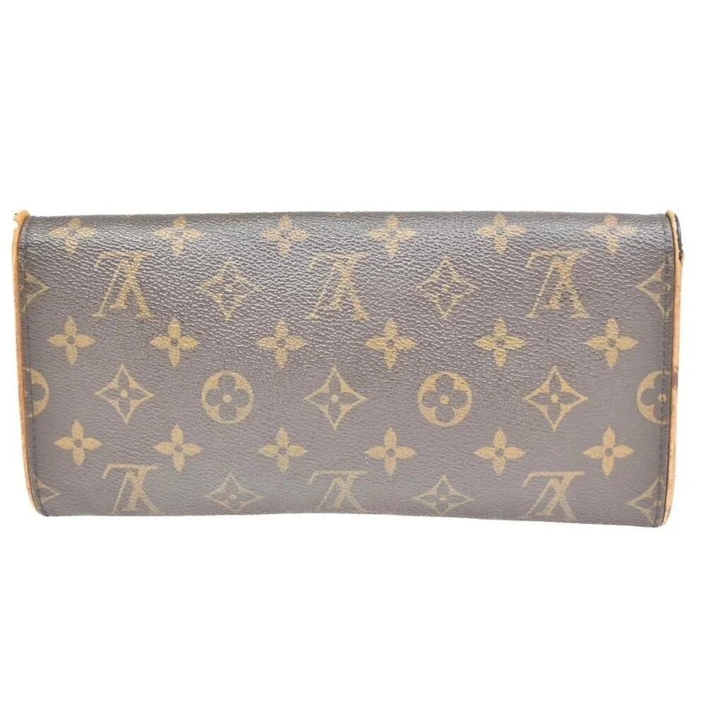 LOUIS VUITTON Pochette Twin GM 2Way Shoulder Bag Monogram Brown M51852 33CA233 - Picture 3 of 14